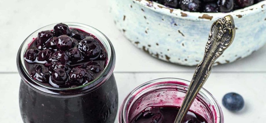 Recipe Blueberry Compote. Calorie, chemical composition and nutritional value.