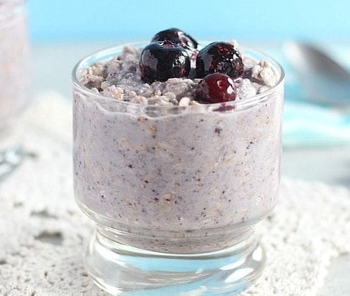 Recipe Blueberry with milk. Calorie, chemical composition and nutritional value.