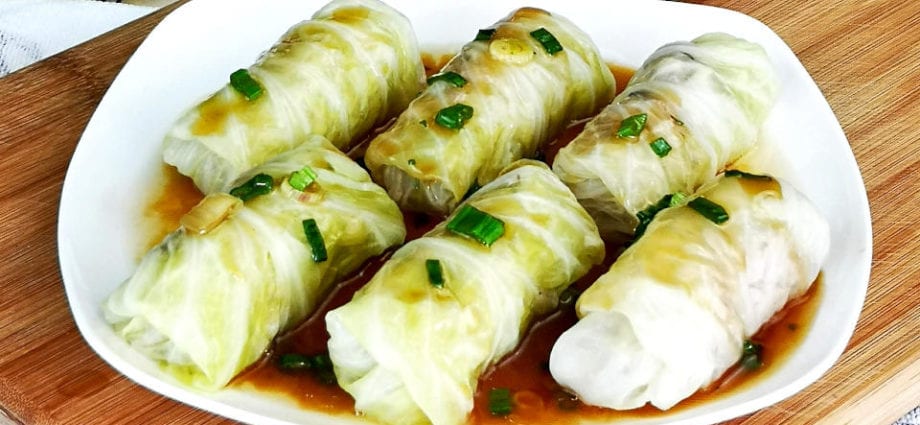 Recipe Cabbage rolls vegetable. Calorie, chemical composition and nutritional value.