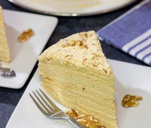 Recipe Cake “Almost“ Prague ”. Calorie, chemical composition and nutritional value.
