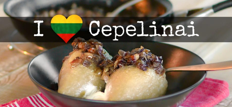 食譜Cepelinai用肉。 熱量，化學成分和營養價值。