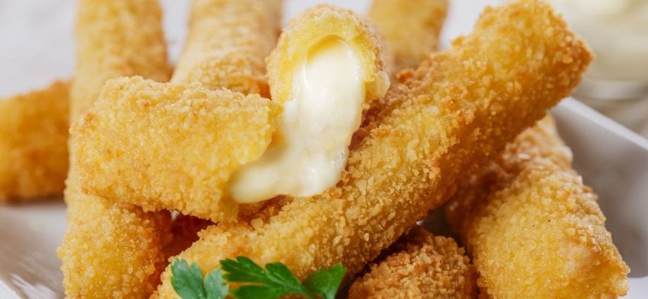 Recipe Cheese Sticks. Calorie, chemical composition and nutritional value.