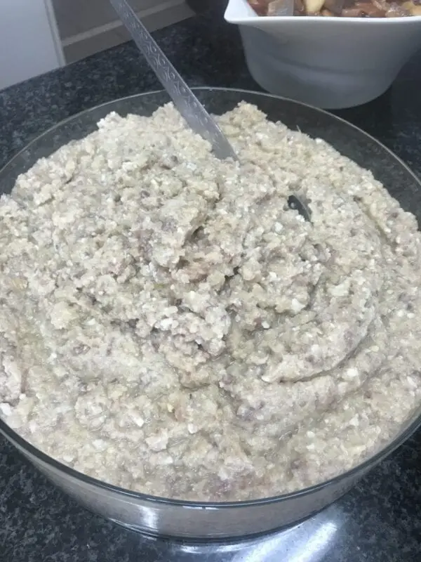 Recipe Chopped herring. Calorie, chemical composition and nutritional value.