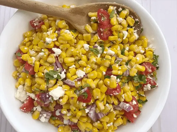 Recipe Corn Salad. Calorie, chemical composition and nutritional value.