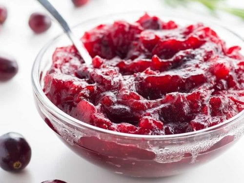 Recipe Cranberry Sauce. Calorie, chemical composition and nutritional value.