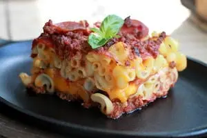 Recipe Curd casserole with pasta. Calorie, chemical composition and nutritional value.