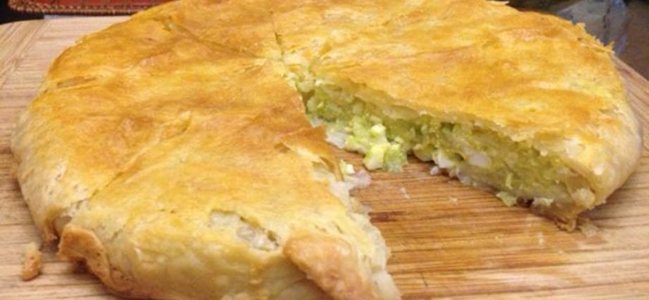 Recipe for Cabbage Pie. Calorie, chemical composition and nutritional value.