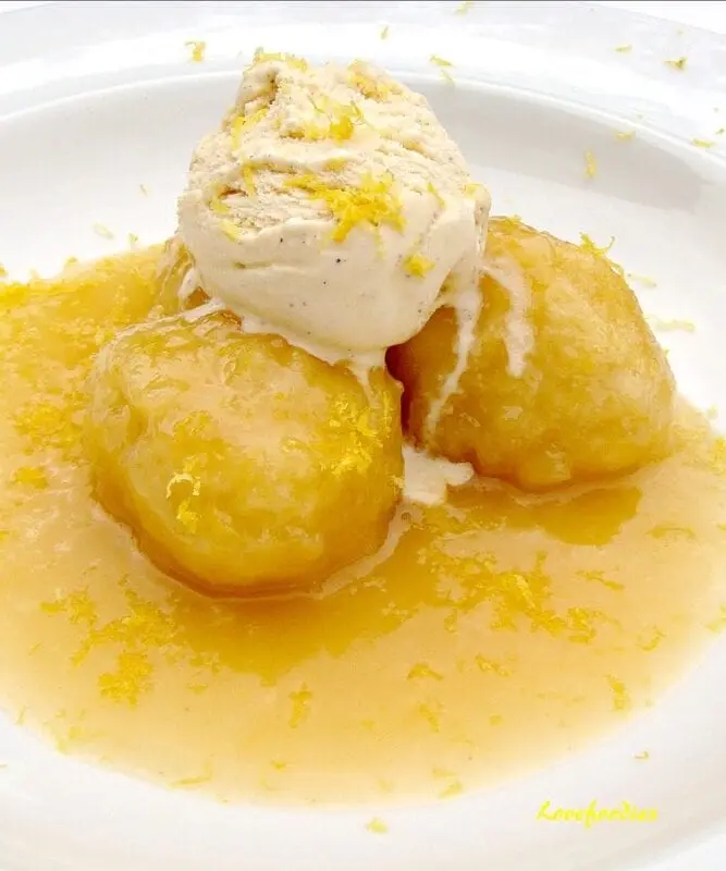 Recipe for Dumplings in Lemon Sauce. Calorie, chemical composition and nutritional value.