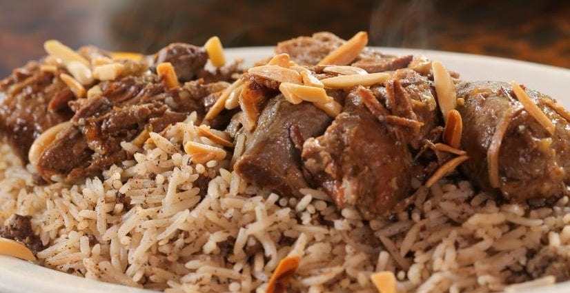 Recipe for Lamb with Rice and Raisins (Jewish national dish). Calorie, chemical composition and nutritional value.