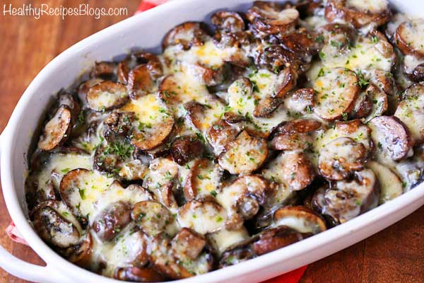 Recipe for Mushroom Casserole. Calorie, chemical composition and nutritional value.