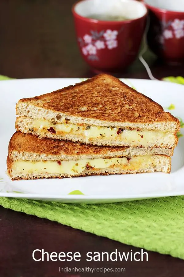 Recipe for Processed Cheese Sandwich. Calorie, chemical composition and nutritional value.