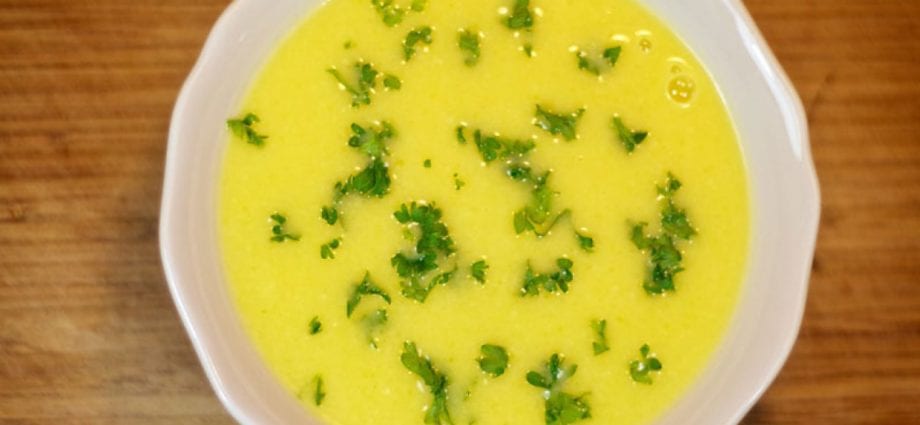 Recetë për purenë e supës së orizit 1-186. Kalori, përbërja kimike dhe vlera ushqyese.