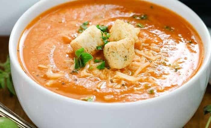 Recipe Fresh Tomato Soup. Calorie, chemical composition and nutritional ...