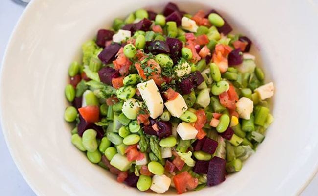 Recipe Fresh Vegetable Salad. Calorie, chemical composition and nutritional value.