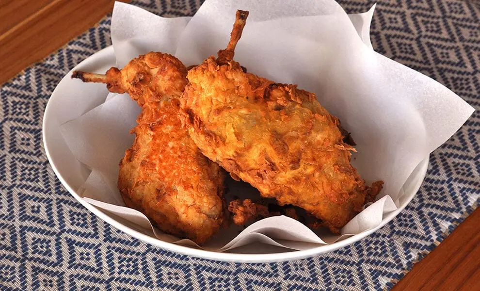 Recipe Fried bird or rabbit. Calorie, chemical composition and nutritional value.
