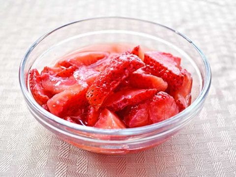 Recipe Fruit Maceduan. Kalorî, pêkhateya kîmyewî û nirxa xwarinê.