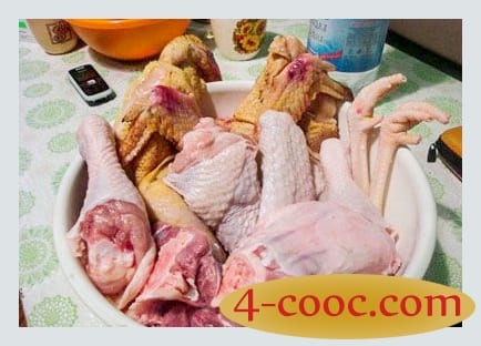 Рецепт Желе з субпродуктів птиці. Калорійність, хімічний склад і харчова цінність.