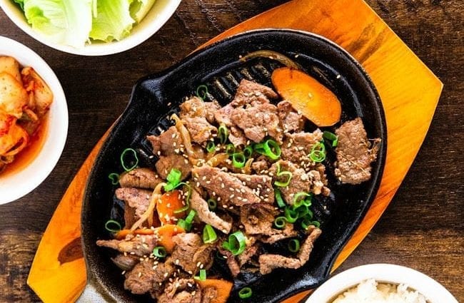 Συνταγή Κορεάτικο κρέας. Θερμίδες, χημική σύνθεση και θρεπτική αξία.