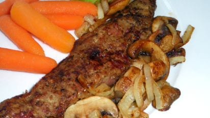 Recipe Liver with mushrooms. Calorie, chemical composition and nutritional value.