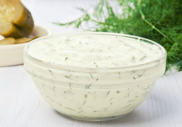 Recipe Mayonnaise sauce with gherkins. Calorie, chemical composition and nutritional value.