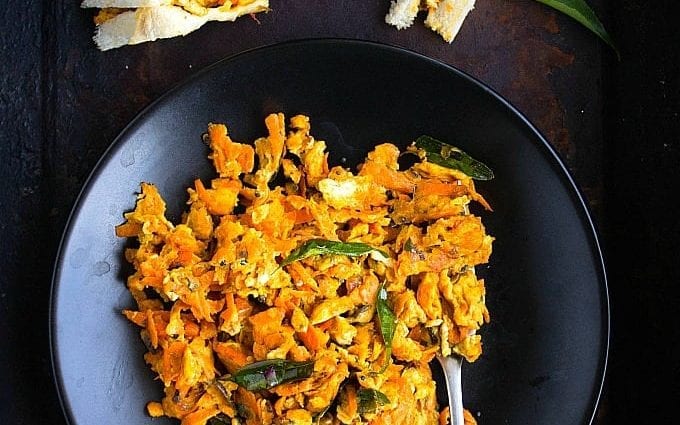 Recipe Minced carrot with egg. Calorie, chemical composition and nutritional value.