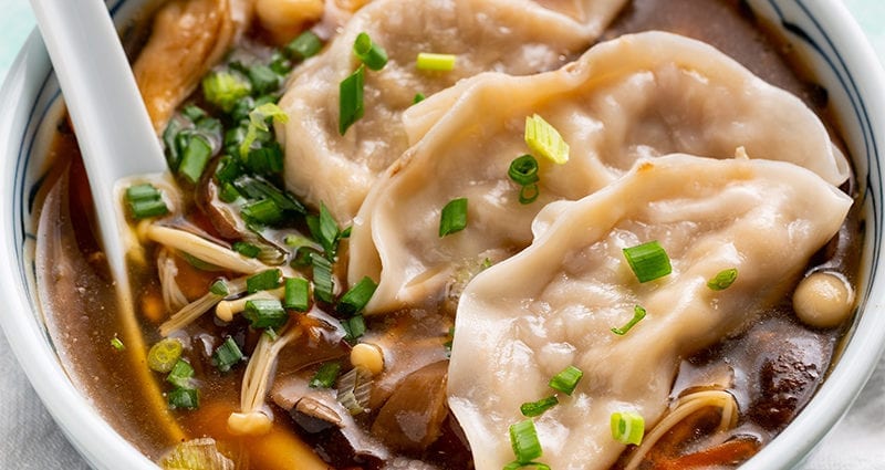 Recipe Mushroom dumplings. Calorie, chemical composition and nutritional value.