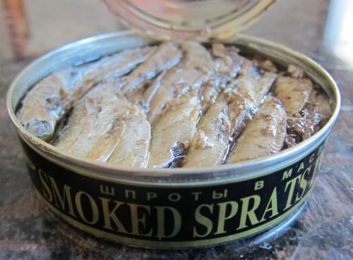 Recipe Oil with sprats or sardines. Calorie, chemical composition and nutritional value.