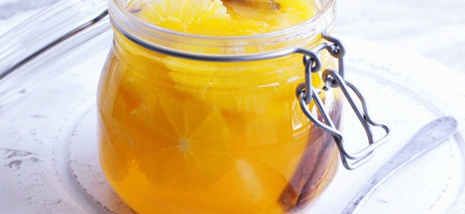 Recipe Orange compote. Calorie, chemical composition and nutritional value.