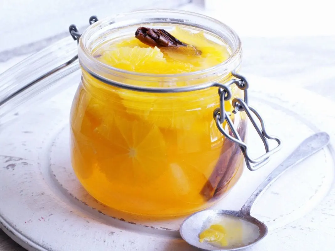 Recipe Orange compote. Calorie, chemical composition and nutritional value.