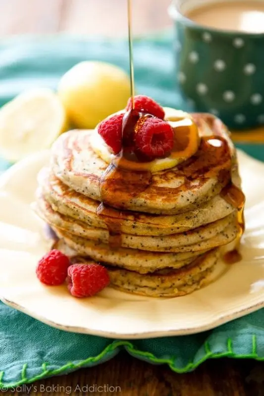 Recipe Pancakes with poppy seeds. Calorie, chemical composition and nutritional value.