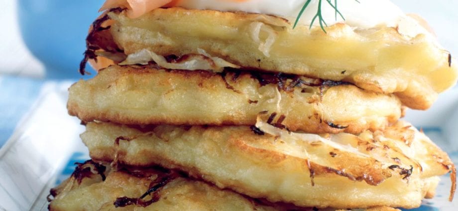 Recipe Pancakes with sauerkraut. Calorie, chemical composition and nutritional value.