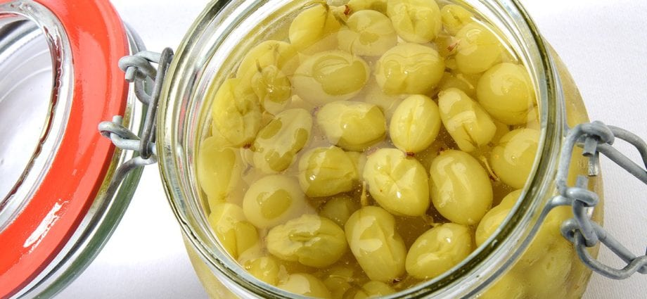 Recipe Pickled gooseberries. Calorie, chemical composition and nutritional value.