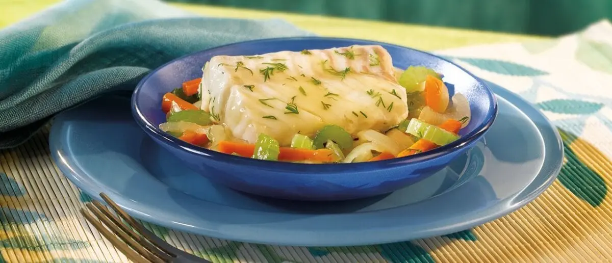 Recipe Poached fish (fillet). Calorie, chemical composition and nutritional value.