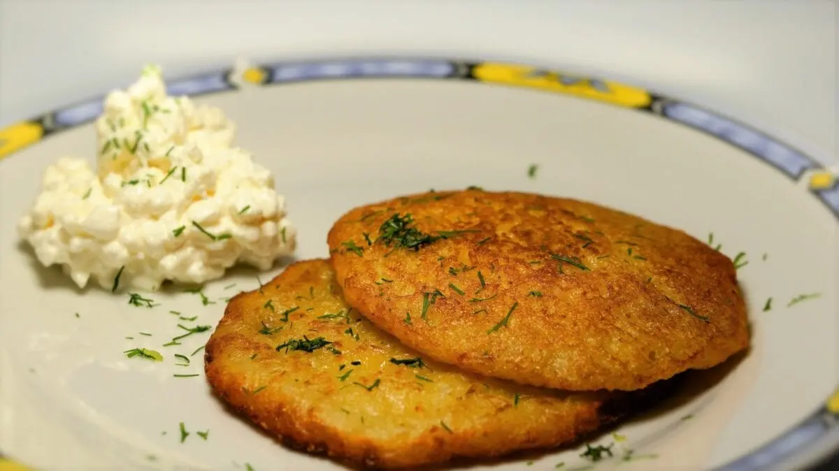 Recipe Potato cake with cottage cheese. Calorie, chemical composition and nutritional value.