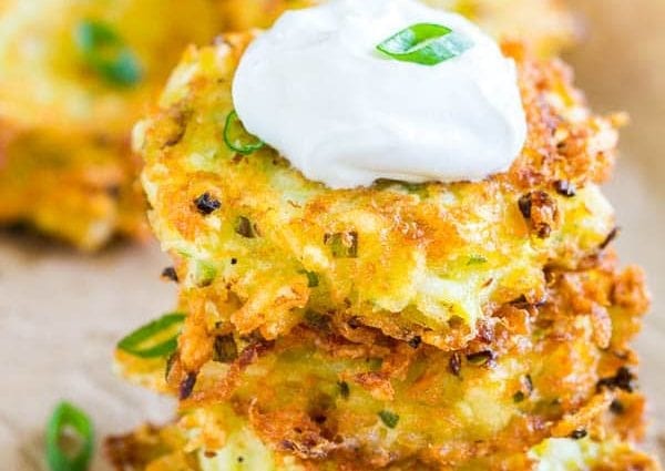 Recipe Potato Pancakes with Cheese. Calorie, chemical composition and nutritional value.