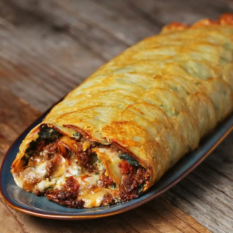 Recipe Potato roll or casserole with vegetables or vegetables and mushrooms. Calorie, chemical composition and nutritional value.