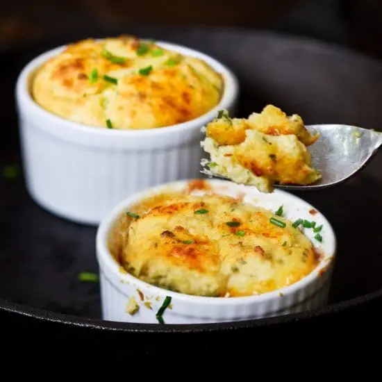 Recipe Potato Souffle. Calorie, chemical composition and nutritional value.