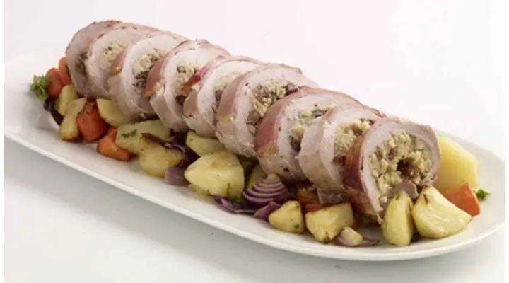 Recipe Roast Stuffed Pork. Calorie, chemical composition and nutritional value.