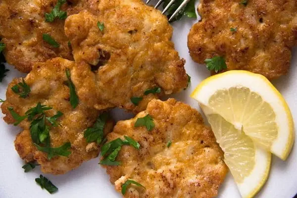 Recipe Russian-style fried chicken. Calorie, chemical composition and nutritional value.