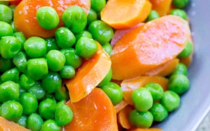 Recipe Stewed carrots with green beans. Calorie, chemical composition and nutritional value.