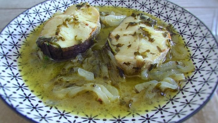 Recipe Stewed hake fillet. Calorie, chemical composition and nutritional value.