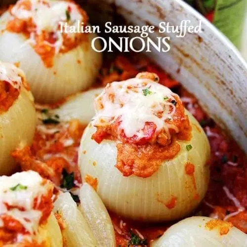 Recipe Stuffed Onion. Calorie, chemical composition and nutritional value.