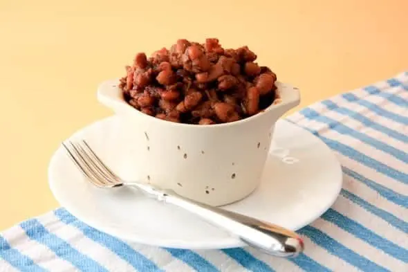 Recipe Sweet beans with pears. Calorie, chemical composition and nutritional value.