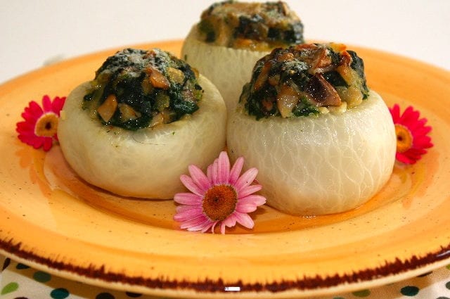 Recipe Turnip stuffed with mushrooms. Calorie, chemical composition and nutritional value.