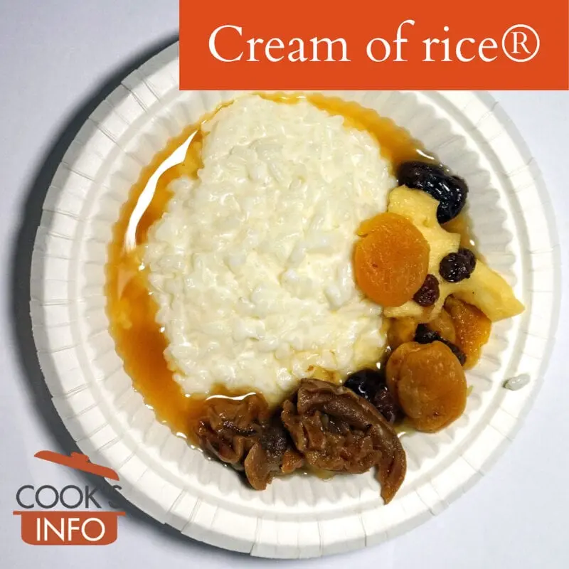 Rice cream, crushed rice instant, dry