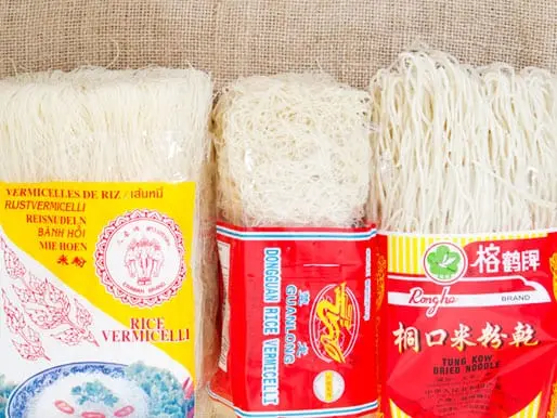 Rice noodles, dry