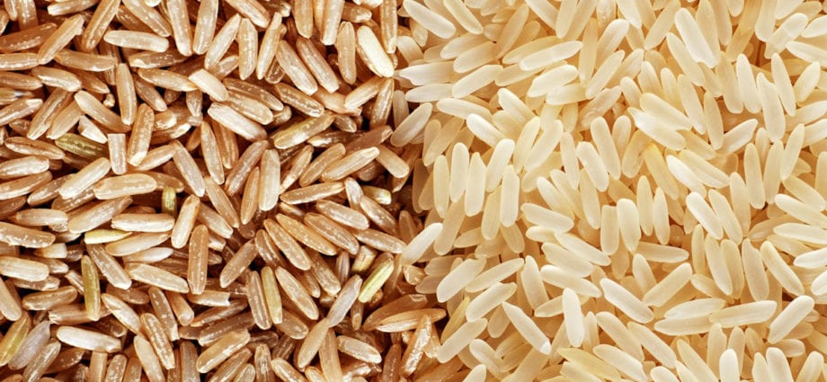 אורז, דגנים מלאים, לא מעובד