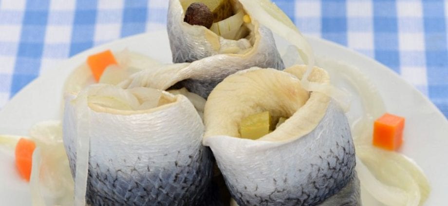 Rollmops recipe. Calorie, chemical composition and nutritional value.