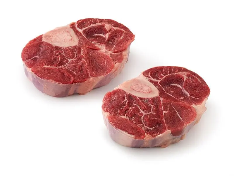 Shank, beef, meat only, trimmed to 1/4 ”fat, perfect, ready. over low heat