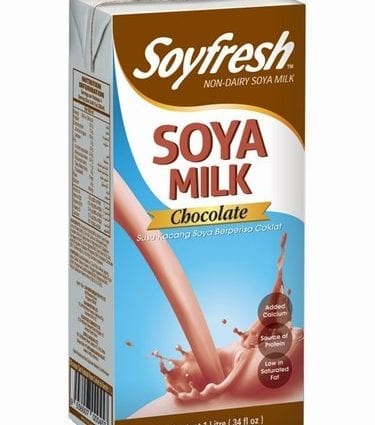 חלב סויה, שוקולד, עם תוספת סידן, ויטמינים A ו- D